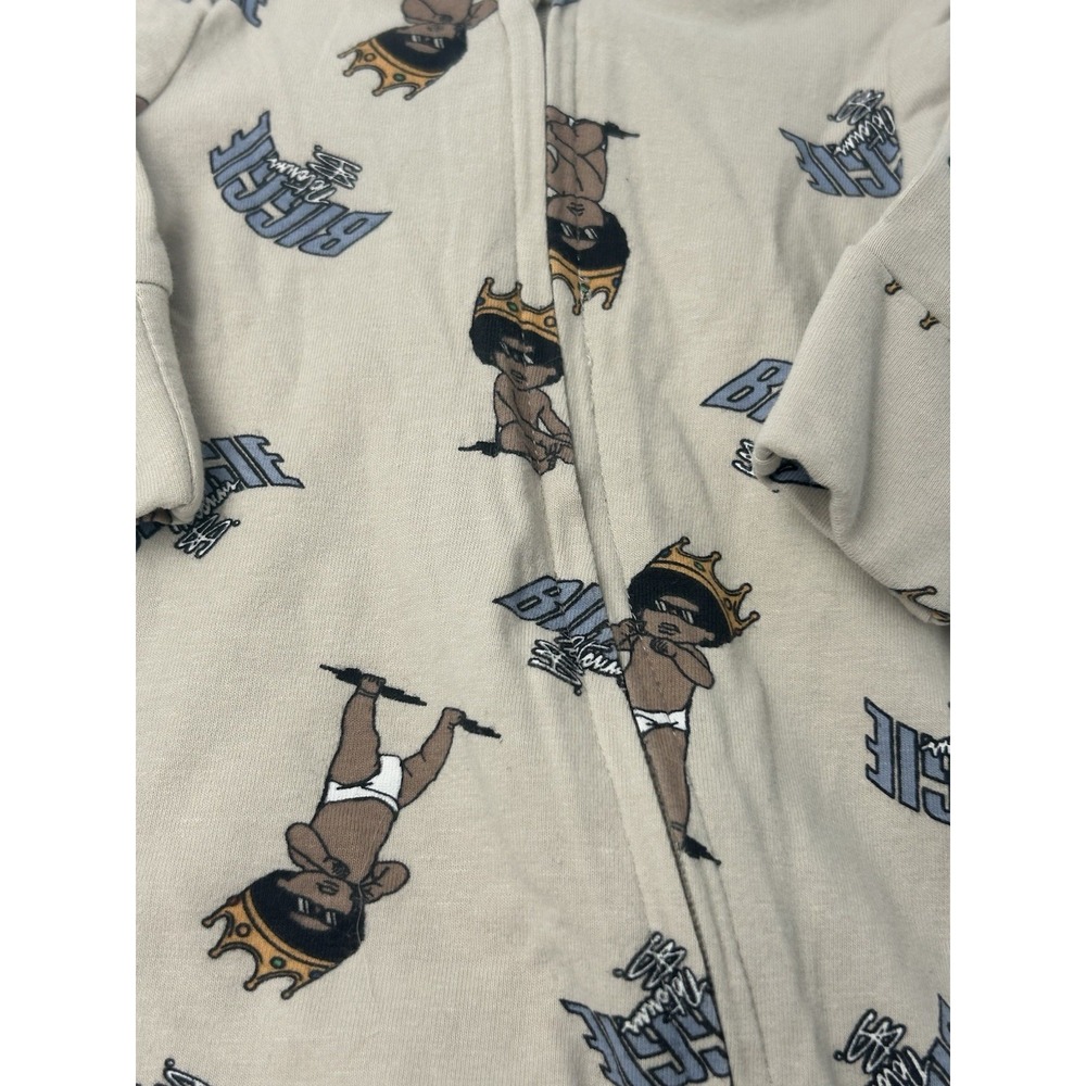 Newborn Baby Notorious BIG  2pc  Romper Sleeper King of NY Set Pajamas - Picture 5 of 10